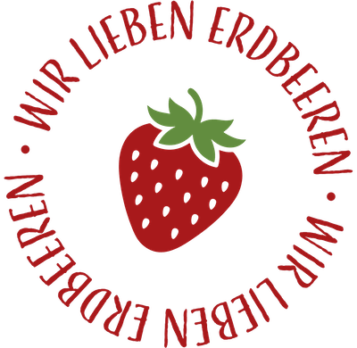 Wir lieben Erdbeeren Logo Lohner