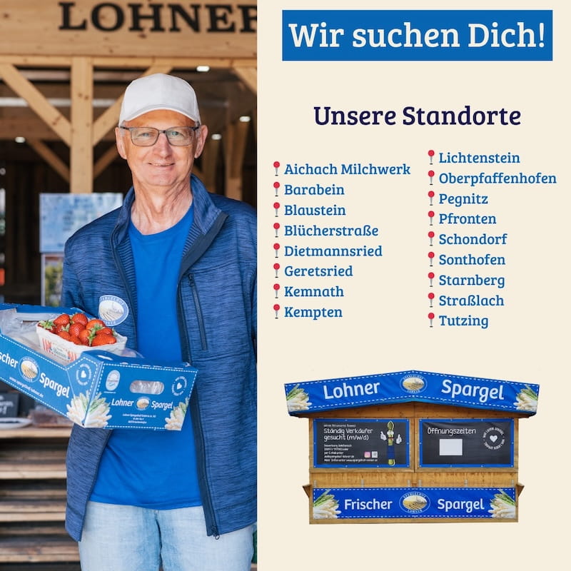 Spargelhof Lohner sucht neue Verkäufer